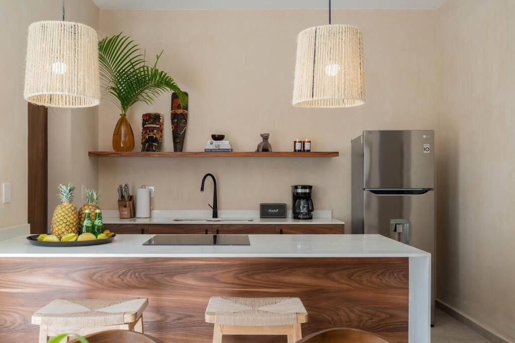 Lujoso Departamento Boho-Chic Con Alberca Privada Lejlighed Tulum Eksteriør billede